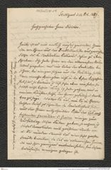 Nachlass Franz Steindachner, Brief von Ferdinand Krauss an Franz Steindachner (22.10.1879), Inv.Nr. 278.09, Seite 1